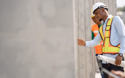 portret Aziatische ingenieur man cement controleren