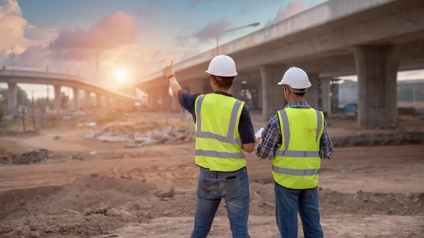 snelweg technisch team inspecteren bouwwerkzaamheden