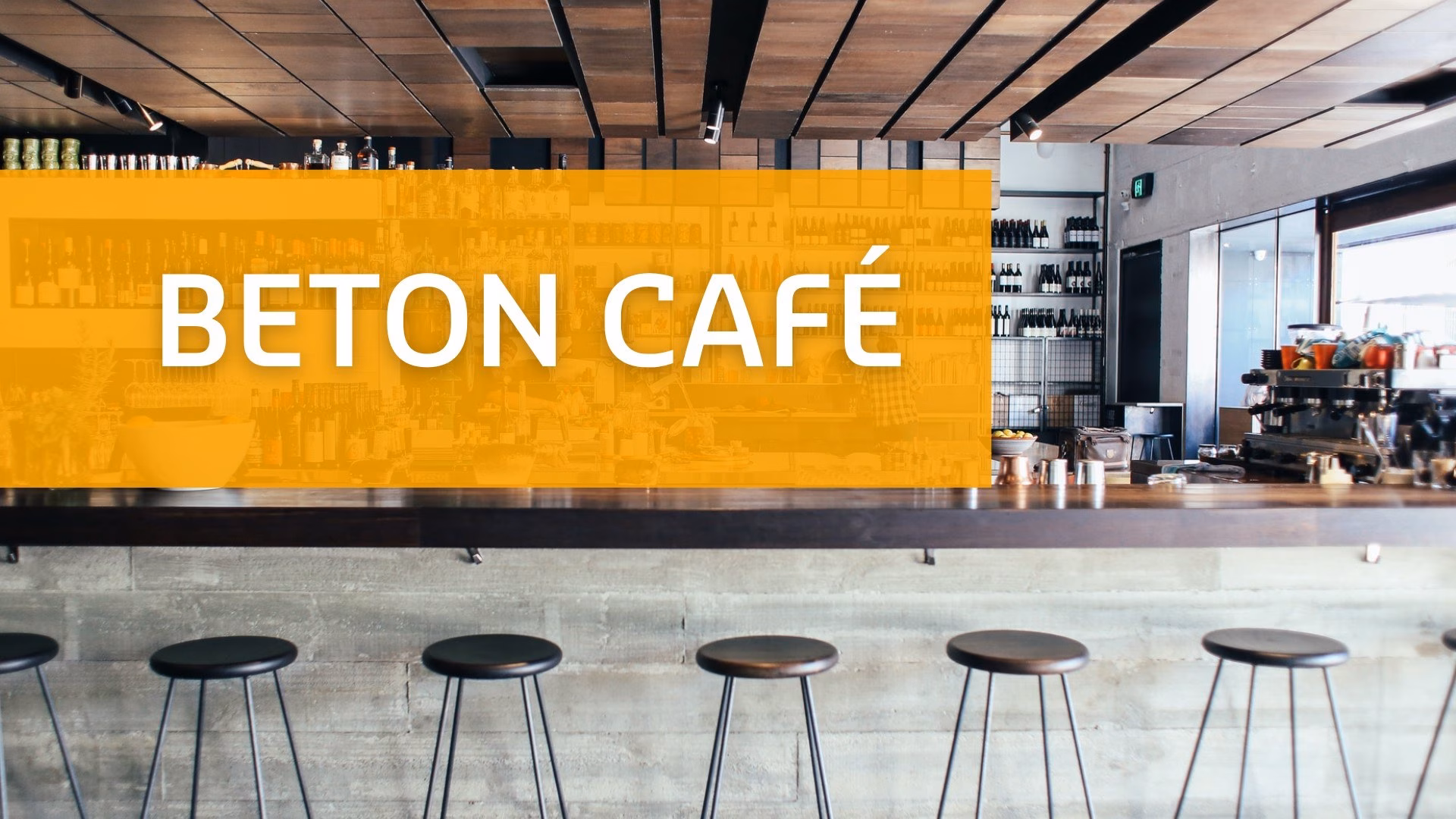 Banner voor het Beton Café, evenement van de Betonvereniging