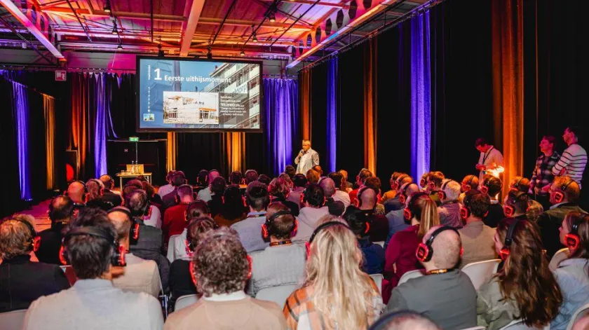 Een van de lezingen van het Beton Event in speakerroom 1