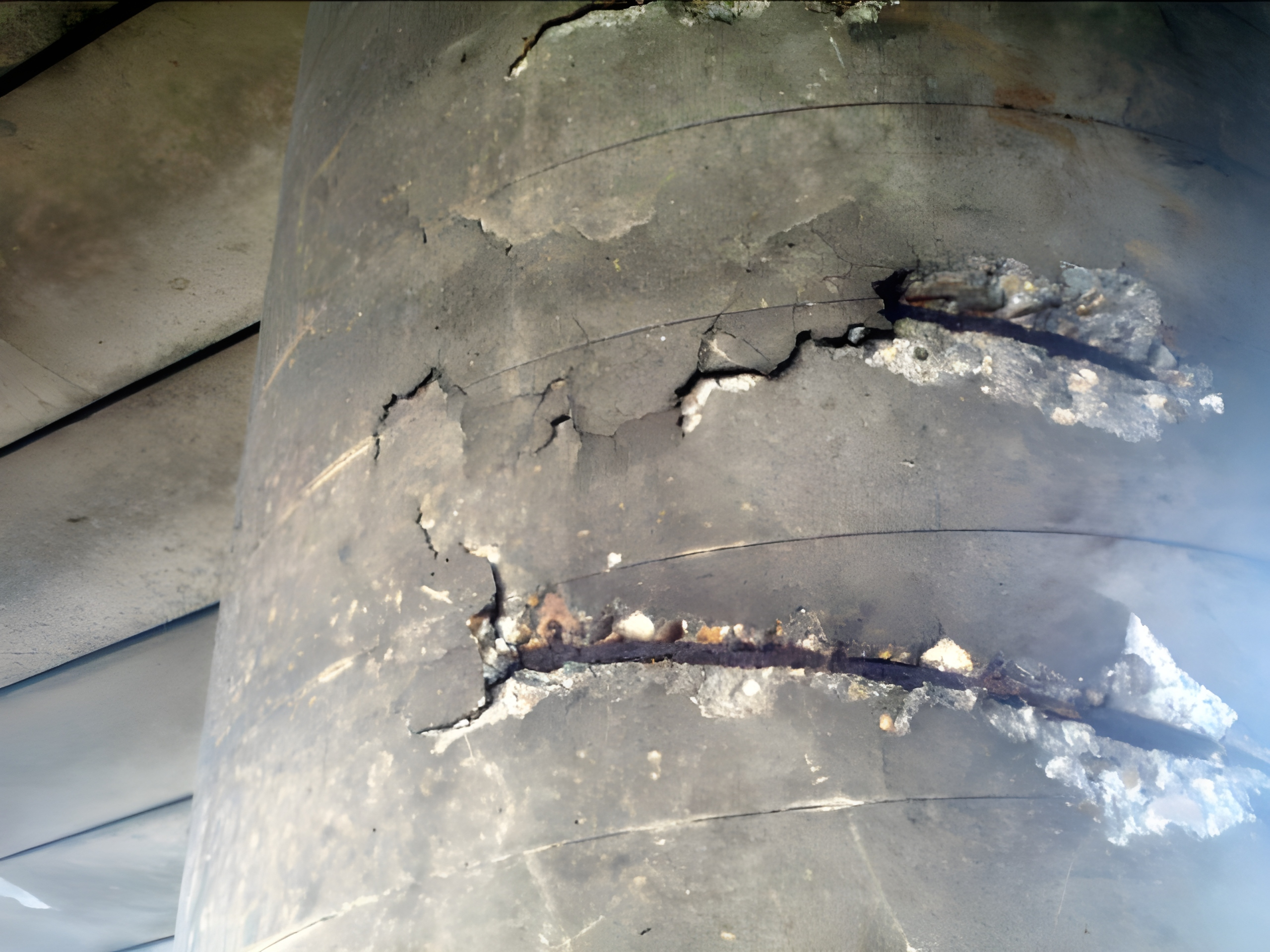 Betonschade door carbonatatie