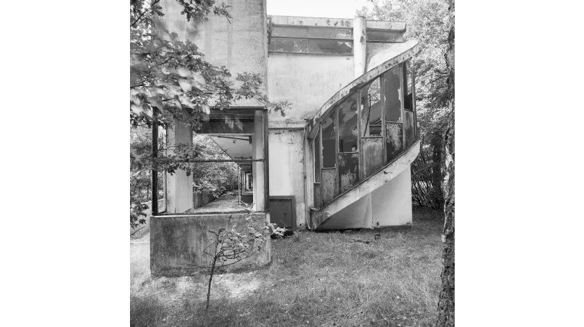 De kop van de zuidvleugel van Zonnestraal Mr. M. C. Dresselhuyspaviljoen in 1986.